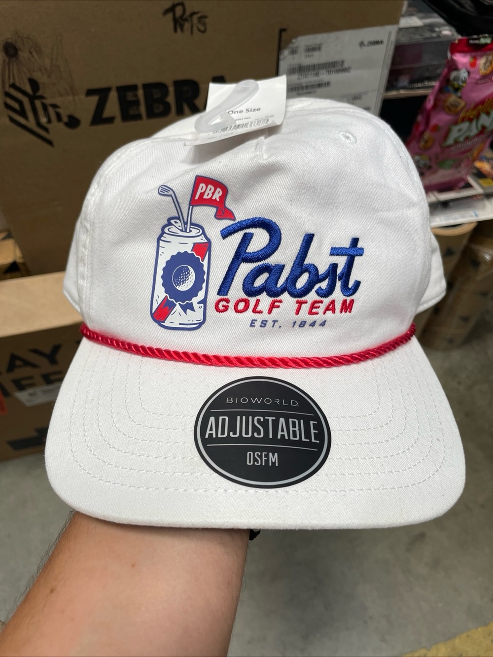 Nwt Pabst Golf Team Golf Rope Hat Snapback
